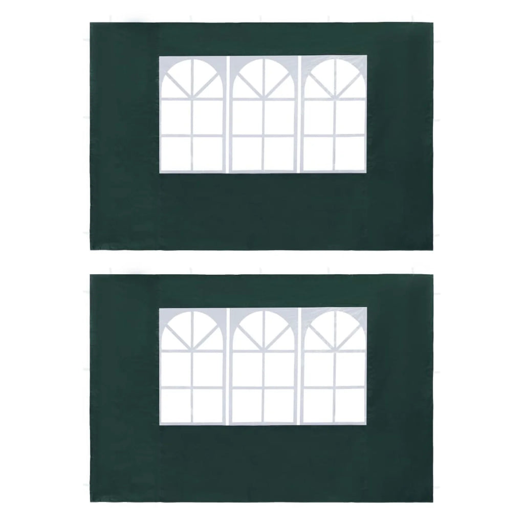 Green PE Party Tent Sidewall 2 pcs with Window R7260