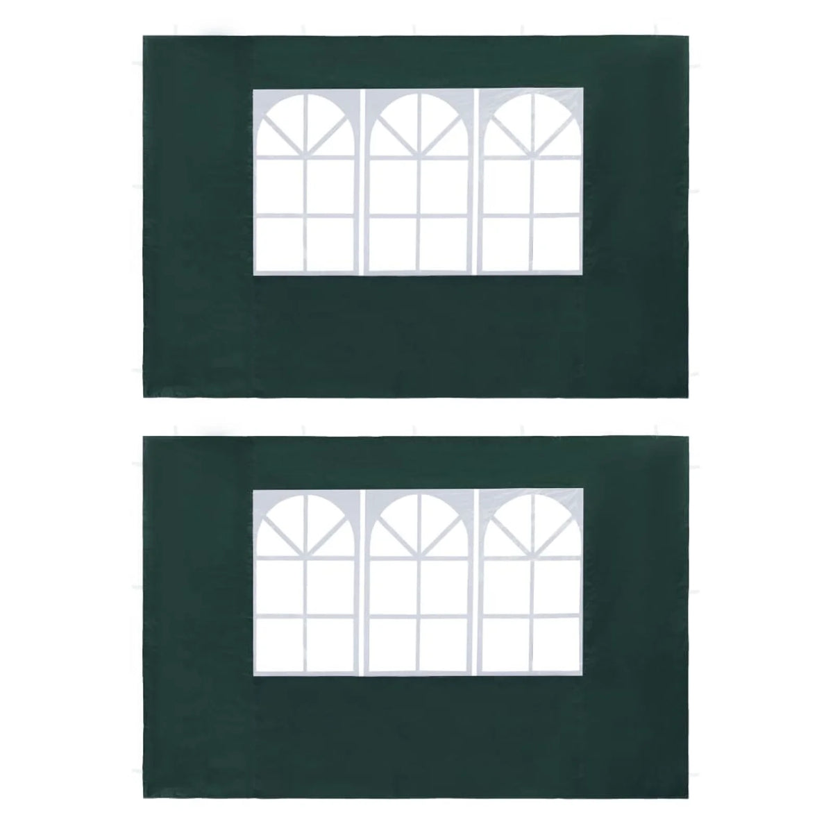 Green PE Party Tent Sidewall 2 pcs with Window R7260