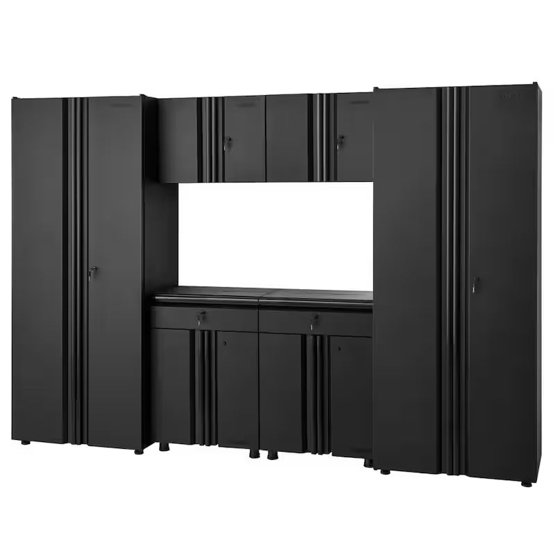 6-Piece Welded Steel Garage Storage System in Black Y817101