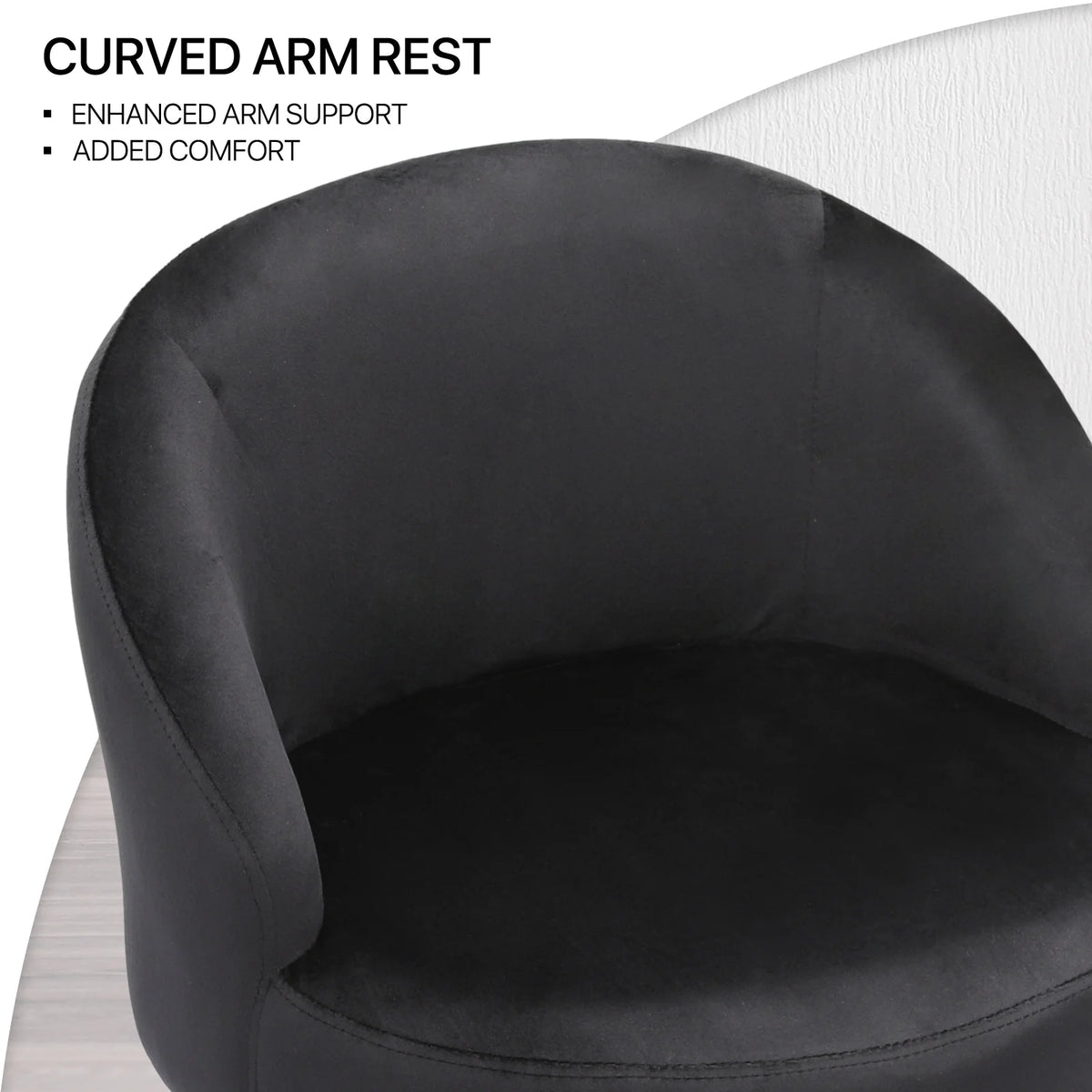 Black Velvet Accent Chair with Golden Metal Legs H9572