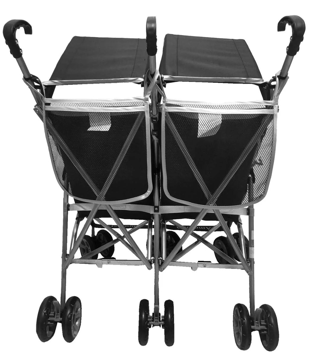 Black Double Umbrella Stroller with EVA Wheel K971