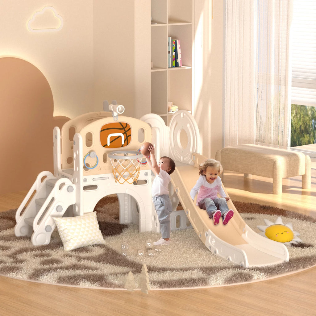 7-in-1 Kids Slide with Climber Play Set T1787