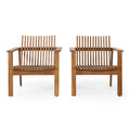 Acacia Wood Club Chairs, Set of 2 J583554