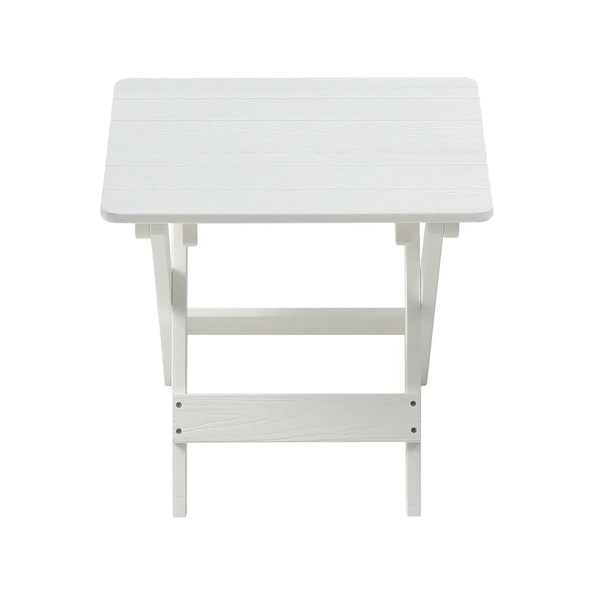 Foldable Small Table and Chair Set with 2 Chairs White Q51491