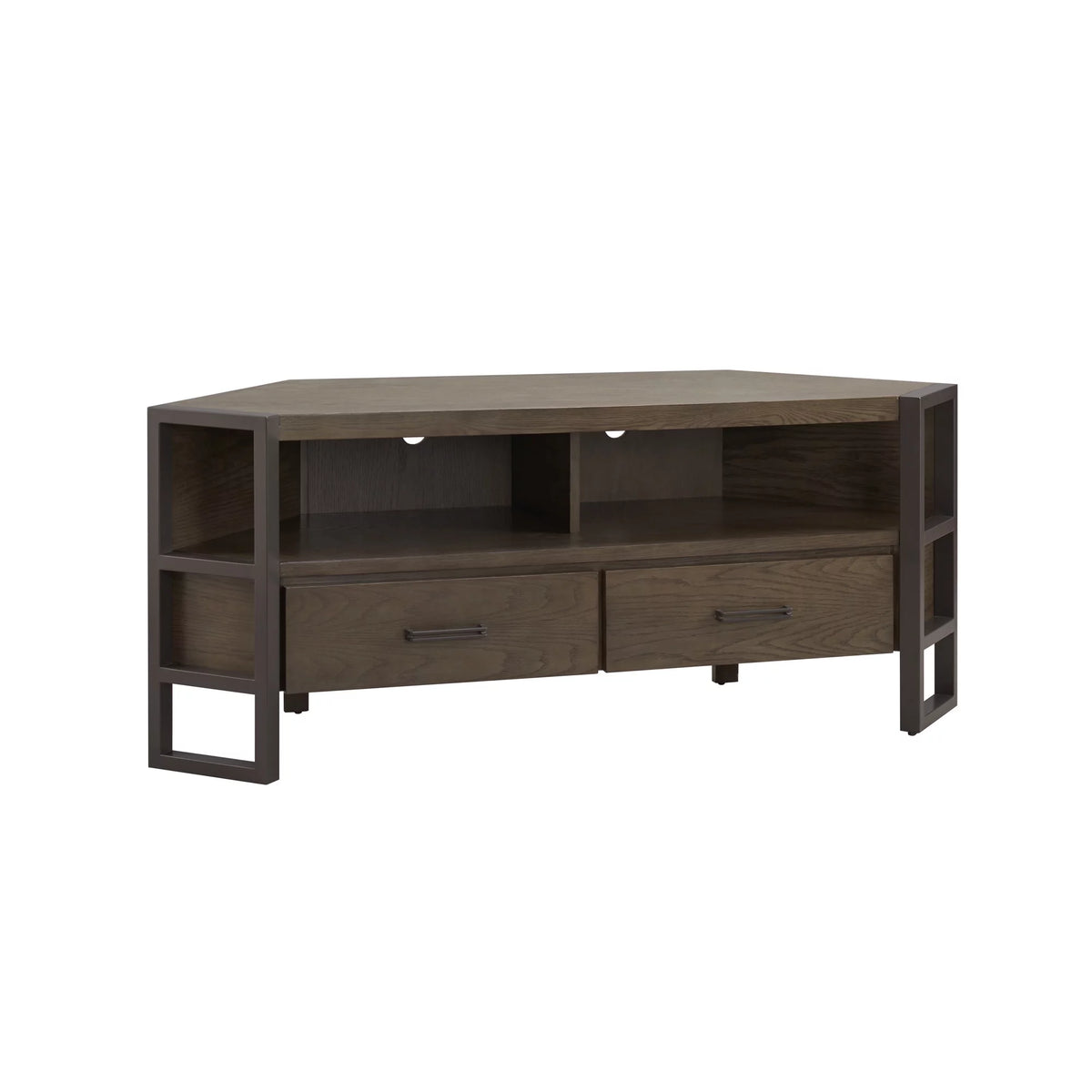 Mixed Metal and Wood Corner TV Stand I49765