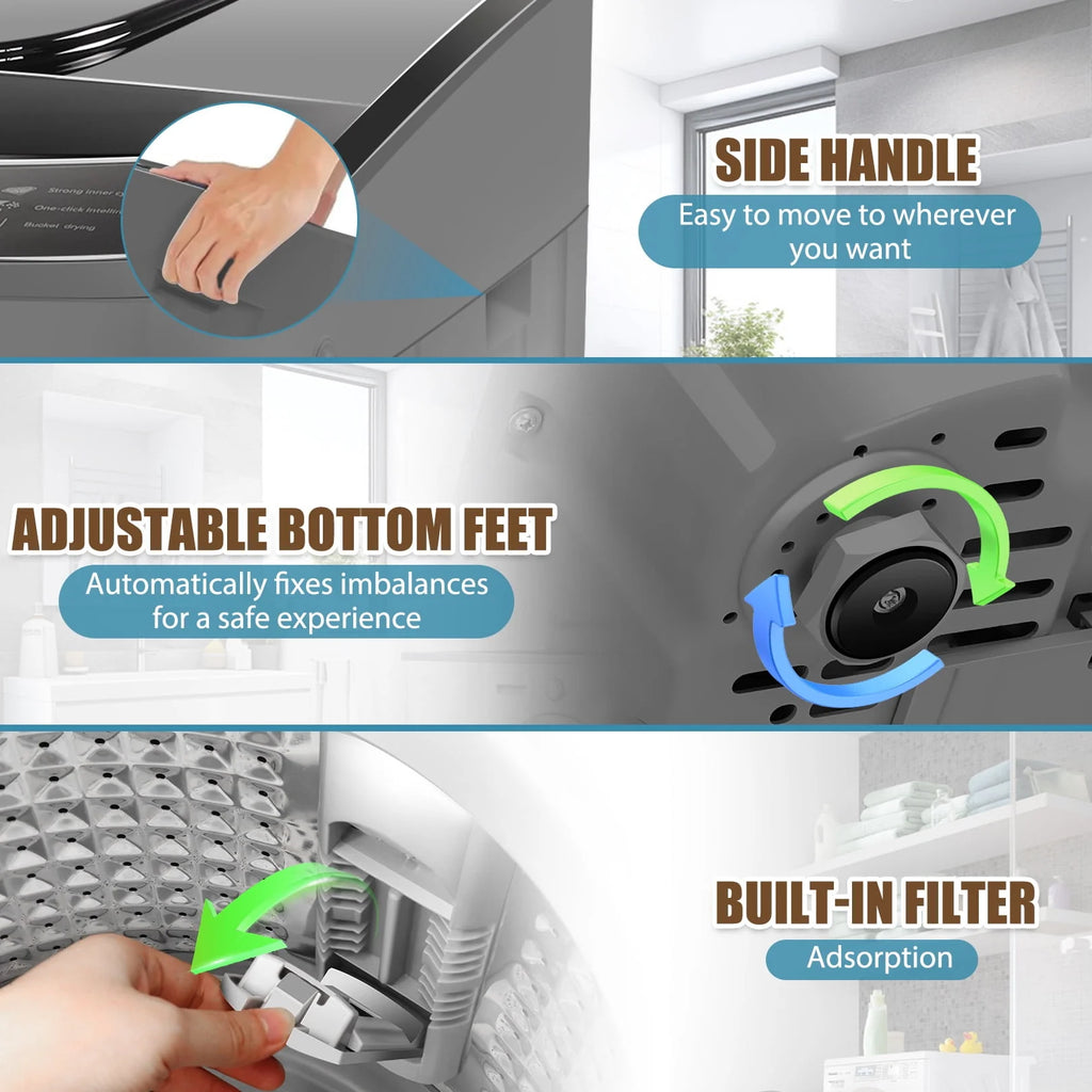15.6lbs Fully Automatic Portable Washing Machine Z689