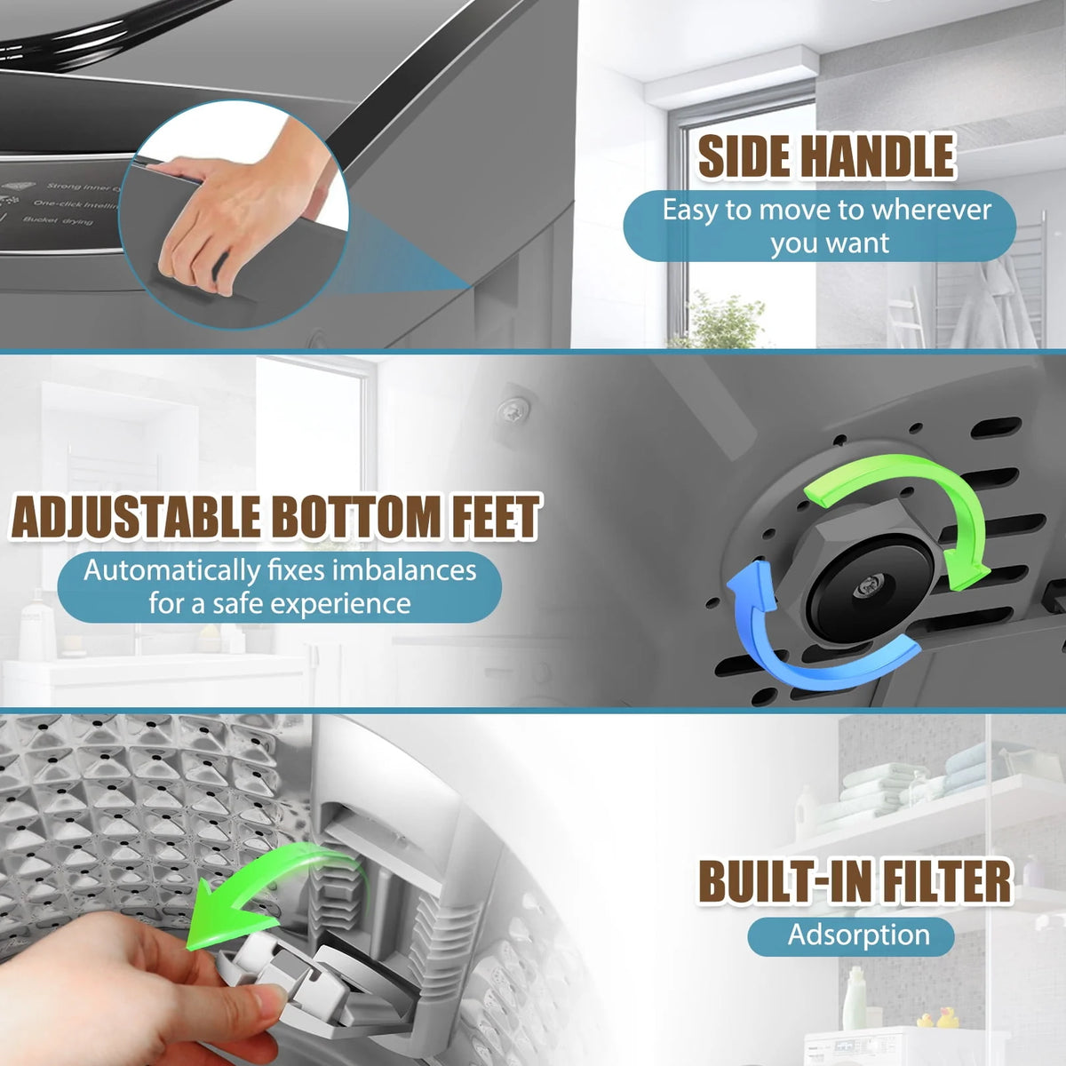 15.6lbs Fully Automatic Portable Washing Machine Z689