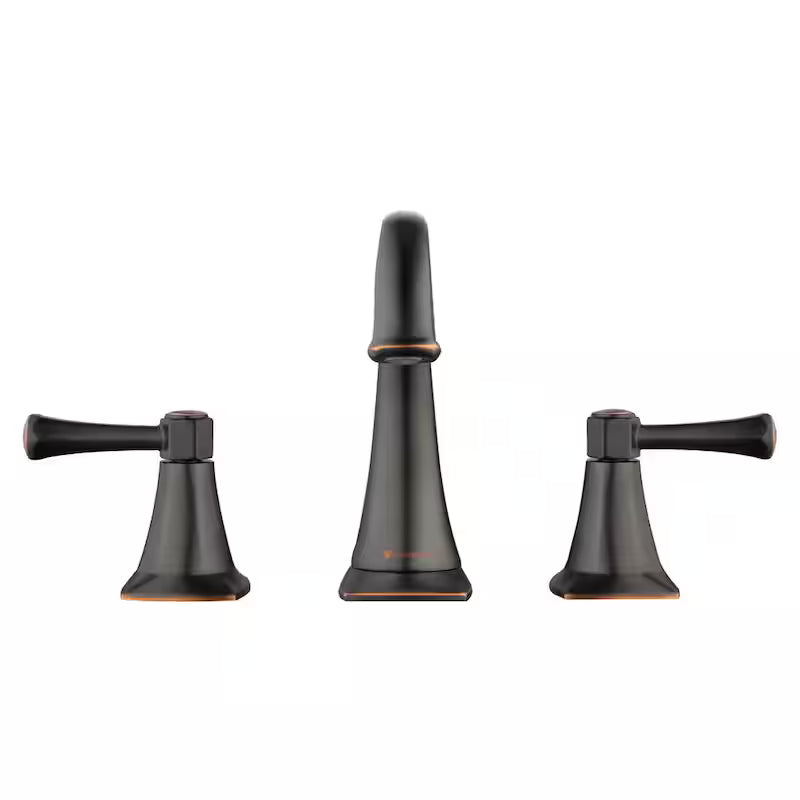 8 in. Widespread Double-Handle High-Arc Bathroom Faucet in Bronze X769