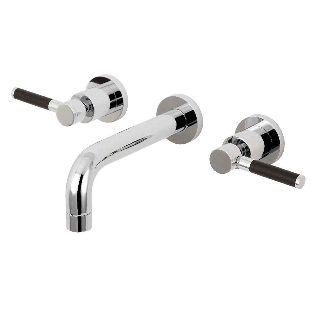 2-Handle Wall Mount Bathroom Faucet, Polished Nickel O983015