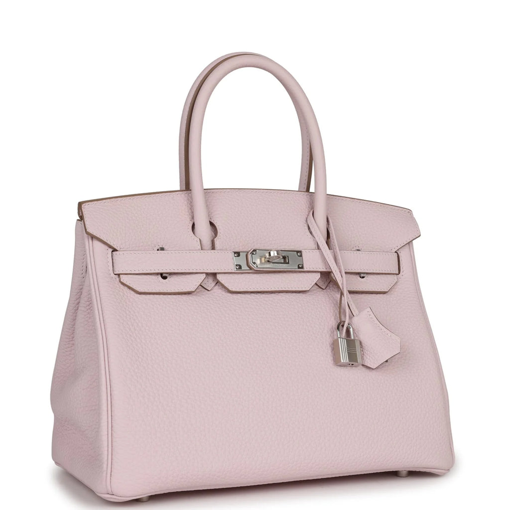 Mauve Pale Clemence Palladium Hardware Bag S19862