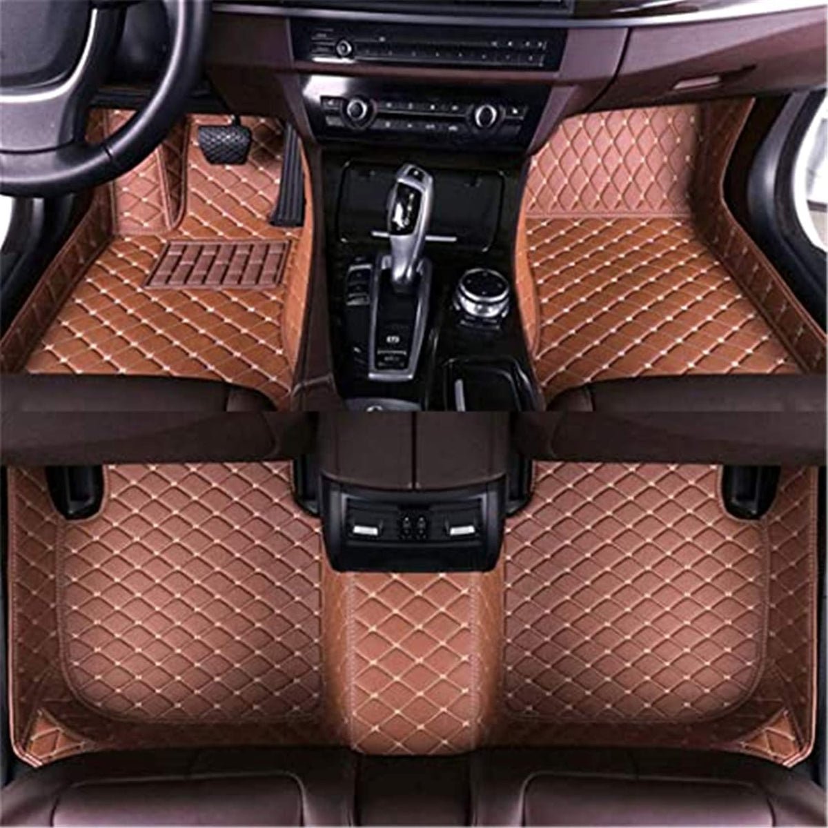 Purple Leather Full Car Floor Mats with Cargo Mat N695024