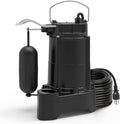 Submersible Sewage Pump 1/3HP Cast Iron 3680 GPH Automatic Vertical Float Switch Effluent Pump T80770