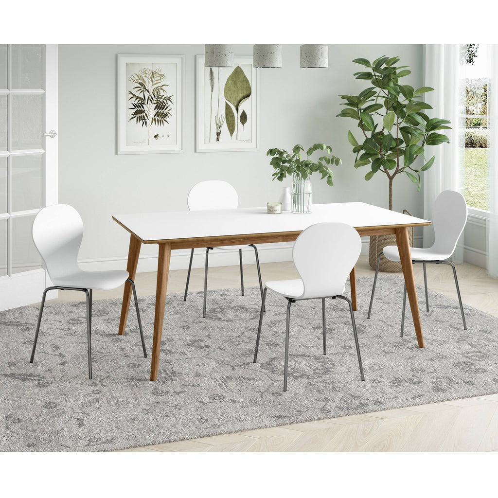 White/Natural Rectangular Dining Table S748008