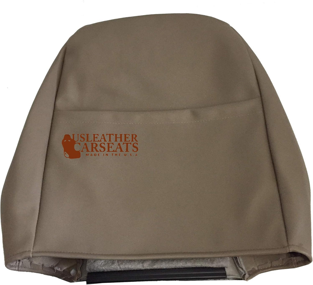 Perforated Leather Seat Cover Two Tone Tan E750782
