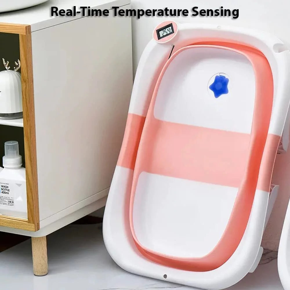 Collapsible Baby Bathtub with Thermometer S9941