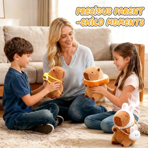 Capybara Plush with 10 Pcs Clothes & Accessories N399